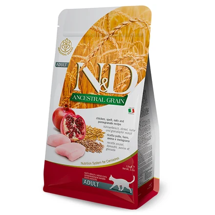 Farmina N&D Ancestral Grain Poulet & Grenade Adulte pour chat
